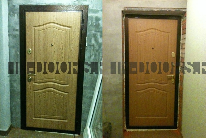 Двухпанельная входная  #дверь  для квартиры. Дверь изготовлена по размерам заказчика. Фрезеровки и ц